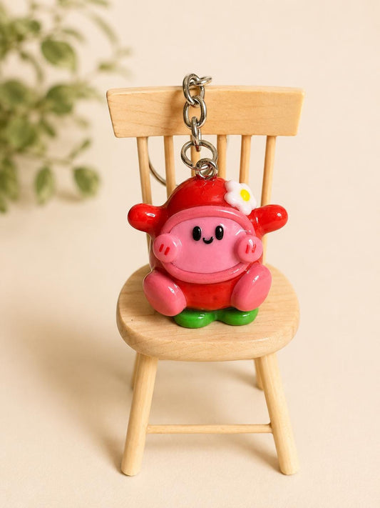 Kawaii Character Charm, Handmade Polymer Clay Keychain